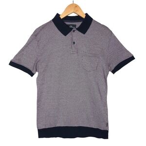 Rodd & Gunn Medium Houndstooth Sports Fit Polo Shirt Golf Cotton Navy Red Preppy